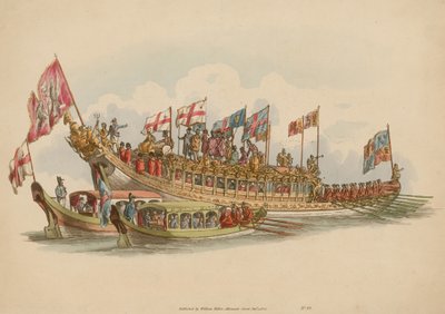 La barcaza de los libreros, Río Támesis, Londres de English School