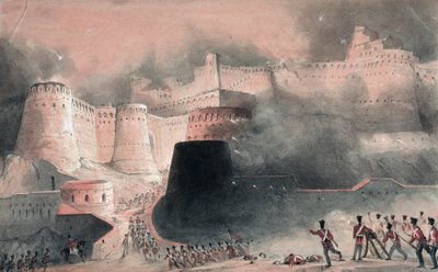 El asalto a la puerta de Kabul en 1839 de English School