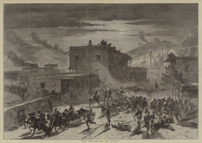 El asalto de Kars (grabado) de English School