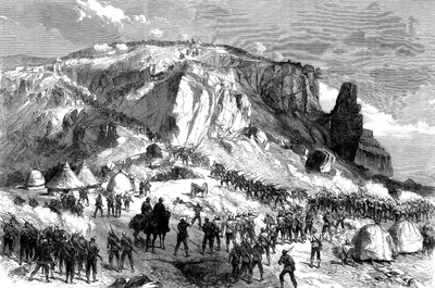 El asalto a Magdala, el Domingo de Pascua, 13 de abril de 1868, de La expedición británica a Abisinia, 1868 de English School