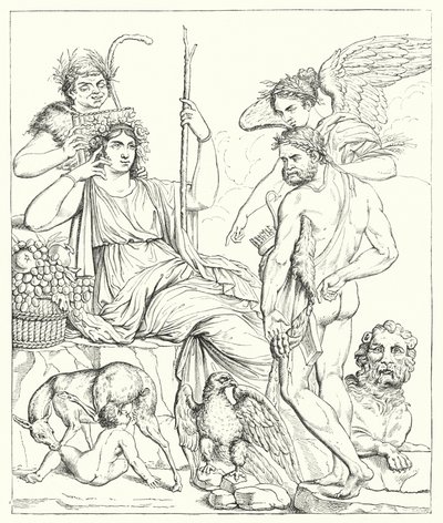 La historia de Hércules y Télefo de English School