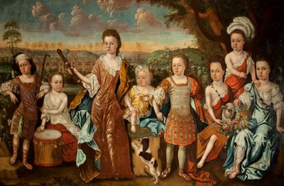La familia Strachey, c.1710 de English School