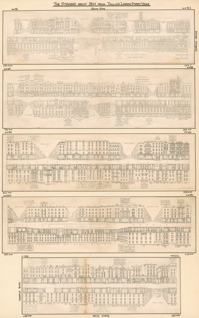 The Strand alrededor de 1844 de Talliss London Street Views de English School