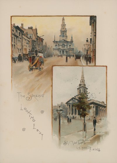 The Strand mirando al este, St Martin in the Fields de English School