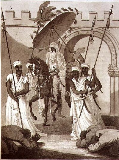 El Sultán de Marruecos Saliendo a Dar Audiencia, pub. por Henry Colburn de English School