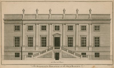El Teatro de Cirujanos en Old Bailey, Londres de English School