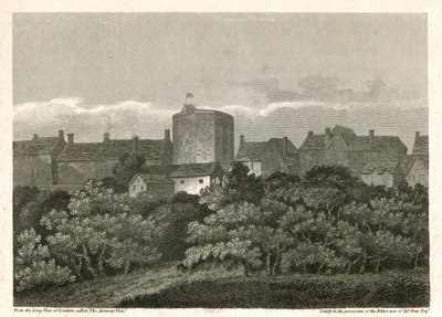 El Teatro del Cisne en Bankside como apareció en 1614 de English School