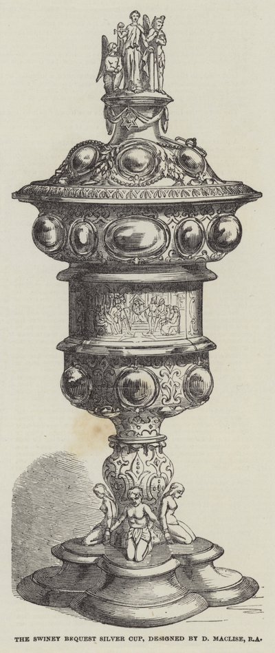 La copa de plata del legado Swiney, diseñada por D Maclise, RA de English School