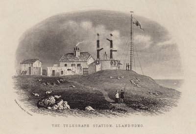 The Telegraph Station, Llandudno (grabado) de English School