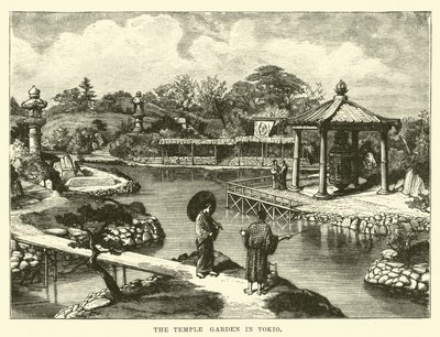 El jardín del templo en Tokio de English School