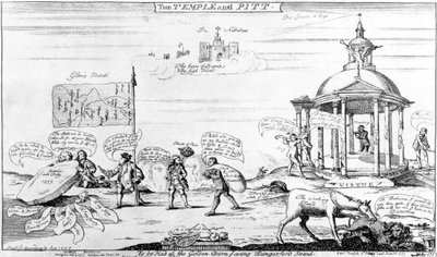 El Templo y Pitt, 1757 de English School
