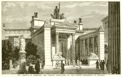 El templo de Deméter, el famoso santuario de los misterios sagrados de Eleusis de English School
