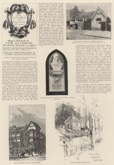 El tricentenario de Izaak Walton (litografía) de English School
