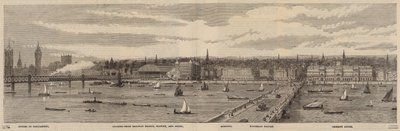 El Terraplén del Támesis en el lado norte del Támesis desde el Palacio de Westminster hasta el Puente de Blackfriars de English School