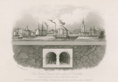 El túnel del Támesis con vista de Rotherhithe de English School