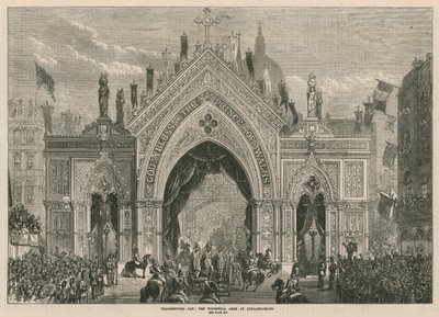 El Día de Acción de Gracias: el arco triunfal en Ludgate Hill de English School