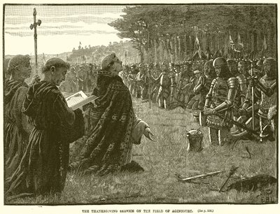 Servicio de Acción de Gracias en el Campo de Agincourt de English School