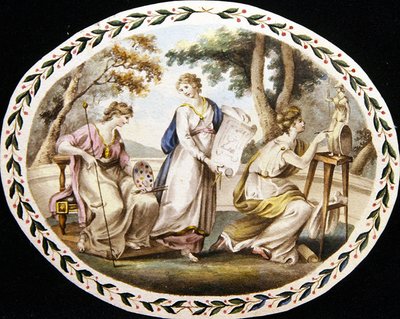 Las Tres Musas de las Artes, c.1790 de English School