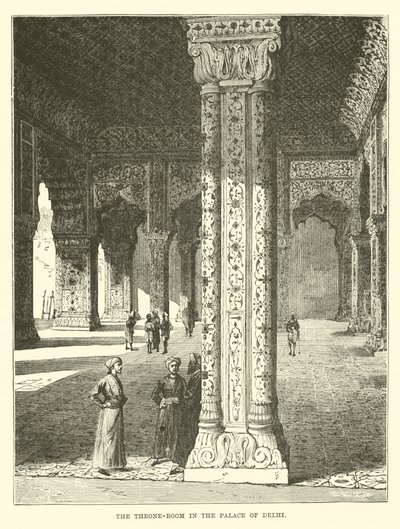 La Sala del Trono en el Palacio de Delhi de English School
