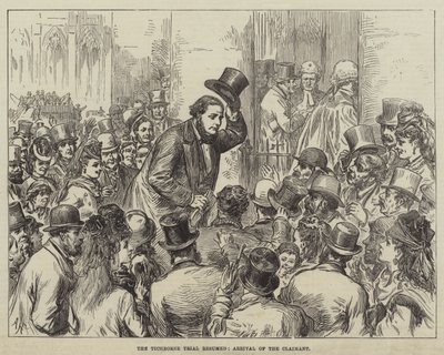 El Juicio de Tichborne reanudado, Llegada del Reclamante de English School