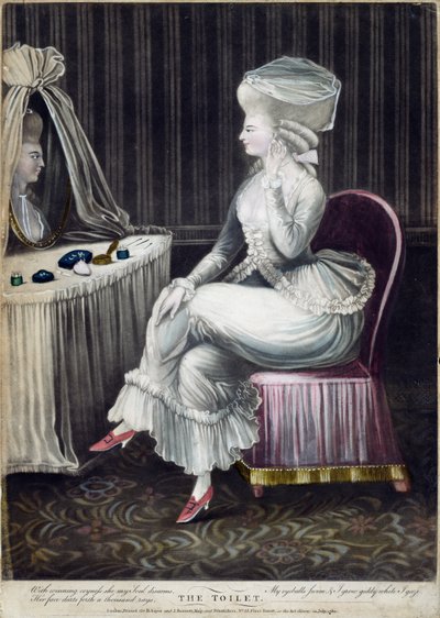 El tocador, publicado por Robert Sayer y J. Bennett de English School