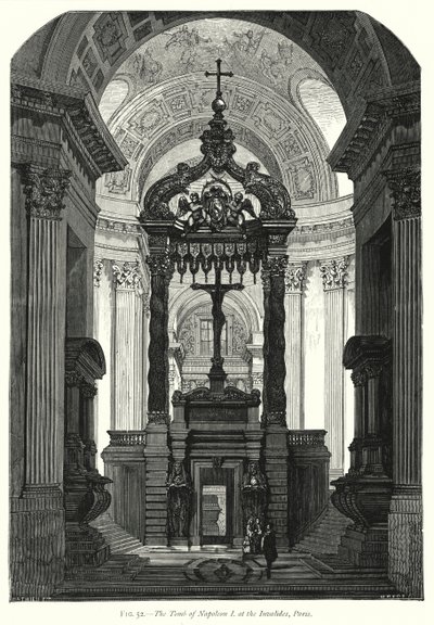 La tumba de Napoleón I en los Inválidos, París de English School