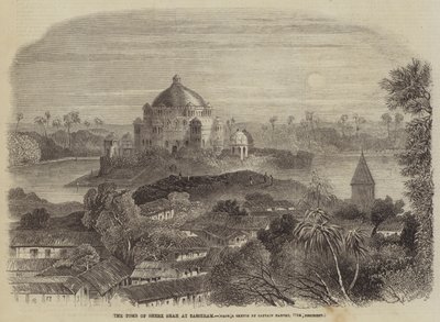 La tumba de Shere Shah en Sasseram (grabado) de English School