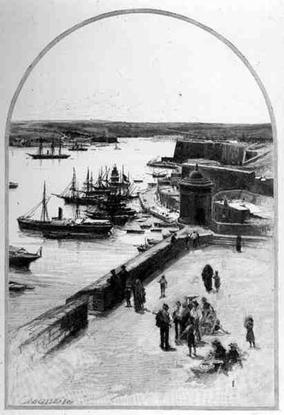 La cima del Gran Puerto, Valetta, Malta, de 