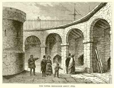 La Menagerie de la Torre alrededor de 1820 de English School