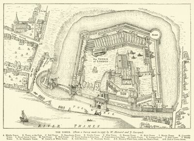 La Torre, de una encuesta realizada en 1597 por W Haiward y J Gascoyne de English School