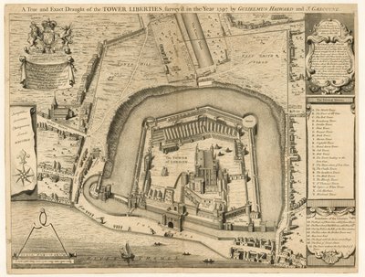 La Torre de Londres inspeccionada en 1597 de English School