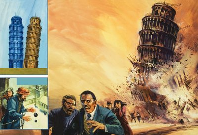 La Torre de Pisa, imaginada colapsando de English School