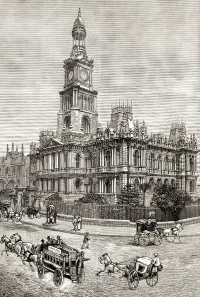 El Ayuntamiento, Sídney, c.1880, de 