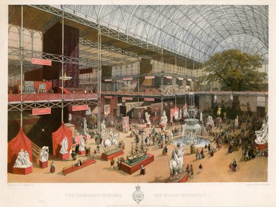 El Transepto hacia la Gran Entrada, Gran Exposición, 1851 de English School