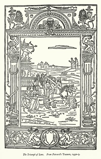 El Triunfo del Amor, de los Trionfi de Petrarca de English School