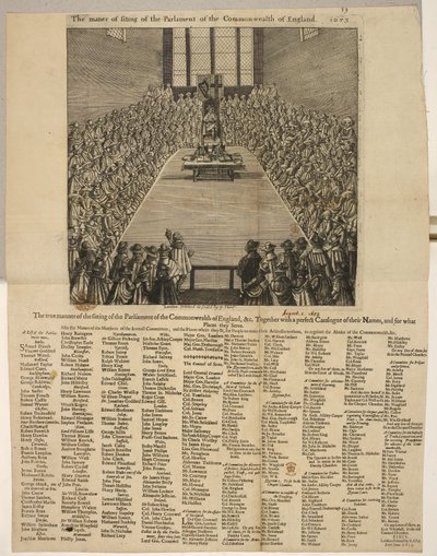 La Verdadera Manera de Sesionar del Parlamento de la Mancomunidad de Inglaterra, c. Junto con un catálogo perfecto de sus nombres y para qué lugares sirven de English School