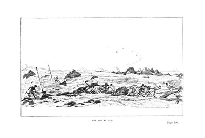 El remolcador en Dal, de La Campaña de las Cataratas por el General William Francis Butler, publicado en 1887 de English School