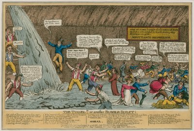 El túnel, o, Otra burbuja estallada; caricatura de English School