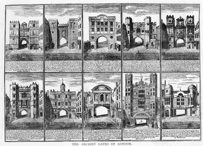 Las doce puertas antiguas de la ciudad de Londres de English School