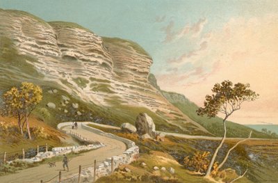 La carretera de Undercliff--Isla de Wight de English School