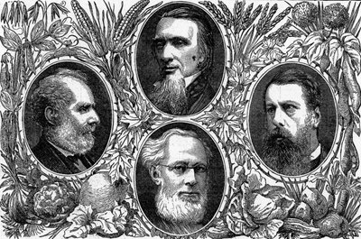 El Sistema Vegetariano - Algunos miembros destacados de la Sociedad Vegetariana, publicado en The Graphic, 1874 de English School