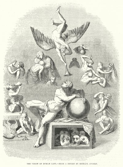 La visión de la vida humana (grabado) de English School