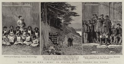 La visita del H.M.S. "Ruby" a Staten Island, Tierra del Fuego de English School