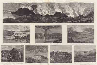 La Erupción Volcánica del Monte Tarawera, en el Distrito de Aguas Termales de Nueva Zelanda, Destrucción del Pueblo de Wairoa de English School