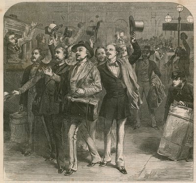 La Guerra: Salida de los Prusianos de la Estación de Ferrocarril de Charing-Cross de English School