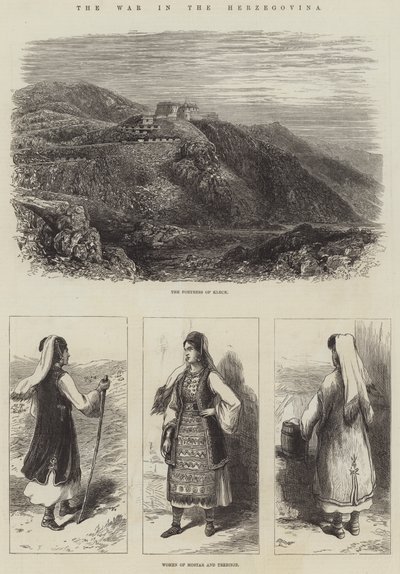La guerra en Herzegovina (grabado) de English School