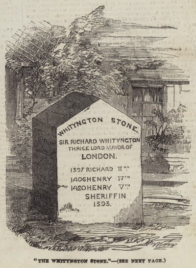 La Piedra de Whityngton (grabado) de English School