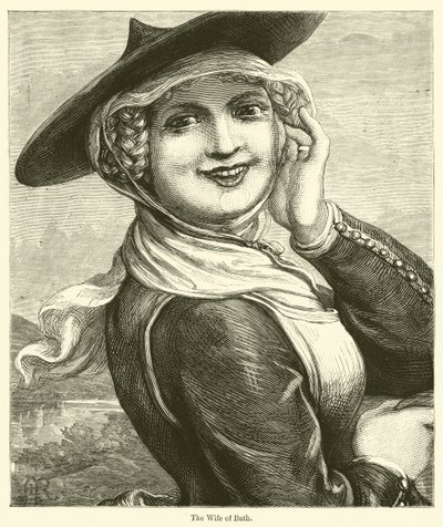 La Esposa de Bath (grabado) de English School