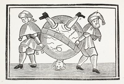 El mundo al revés, ilustración de Chap-books del Siglo XVIII de John Ashton, pub. 1882 de English School