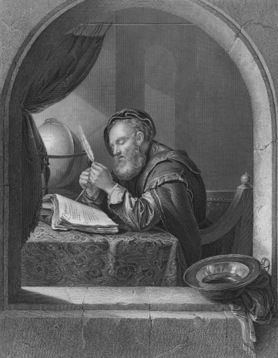 El maestro de escritura (grabado) de English School